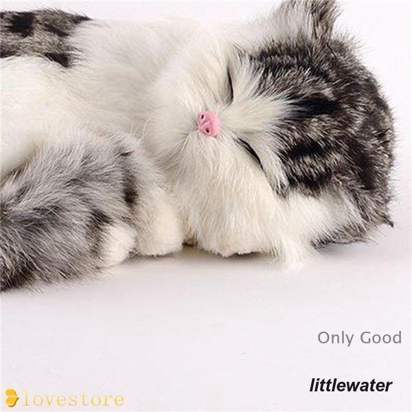 猫 置物 リアルぬいぐるみ かわいい 本物そっくり 眠り猫 子猫 模型 モデル 27*18*10cm ガーデン 庭 雑貨 ガーデニング 車 | ブランド登録なし | 01