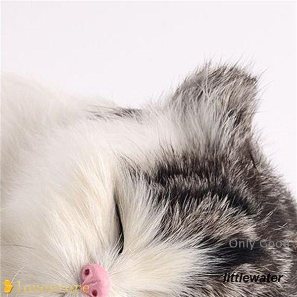 猫 置物 リアルぬいぐるみ かわいい 本物そっくり 眠り猫 子猫 模型 モデル 27*18*10cm ガーデン 庭 雑貨 ガーデニング 車 | ブランド登録なし | 05