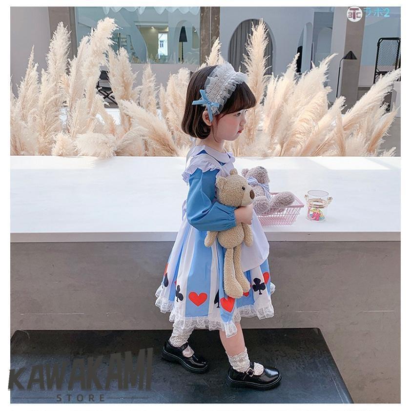ロリータ 子供ドレス ヘッドドレス （髪飾り）付き コスプレ衣装 超可愛い ロリータワンピース ロリータドレス ふんわりスカート 90 100 110 120 130 | ブランド登録なし | 12