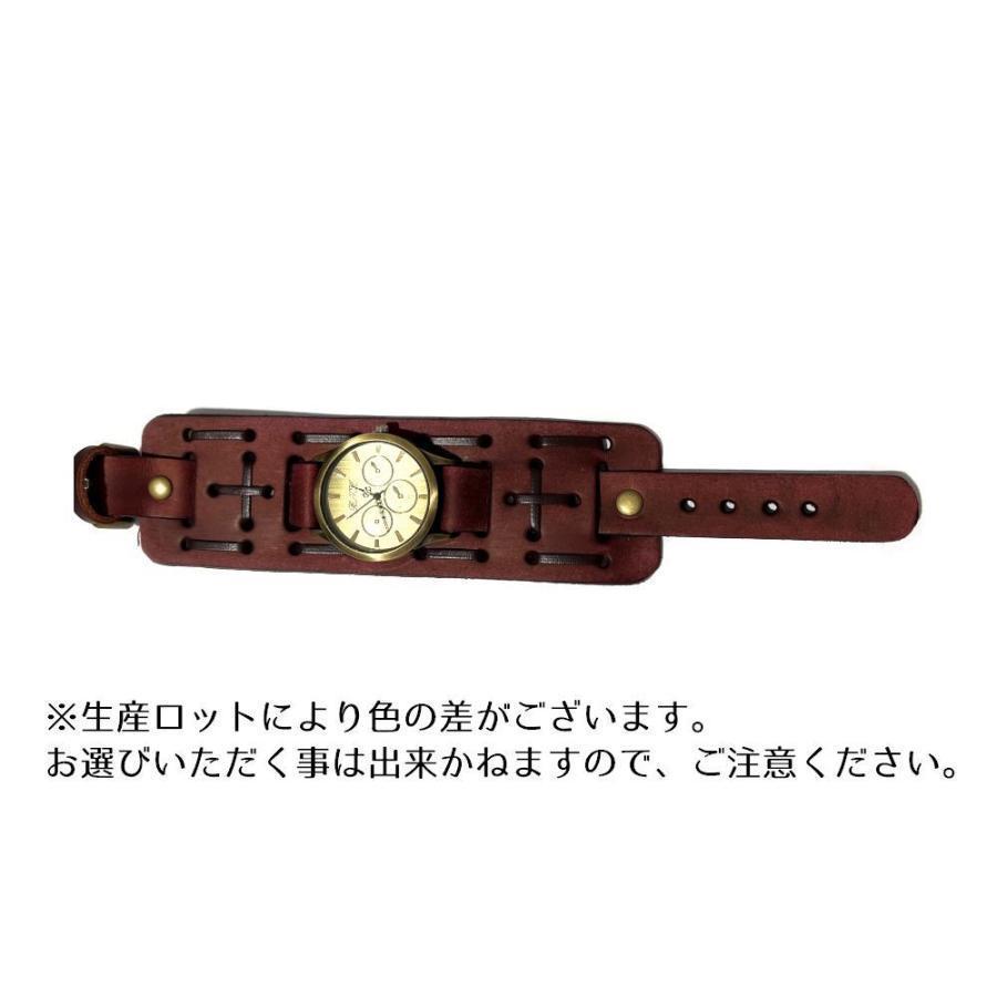 腕時計 メンズ ファッション雑貨 ベルト アナログ ラウンド 円形 無地 シンプル ワイルド レトロ アンティーク風 カジュアル かっこいい ワイドベル 人気 | ブランド登録なし | 06