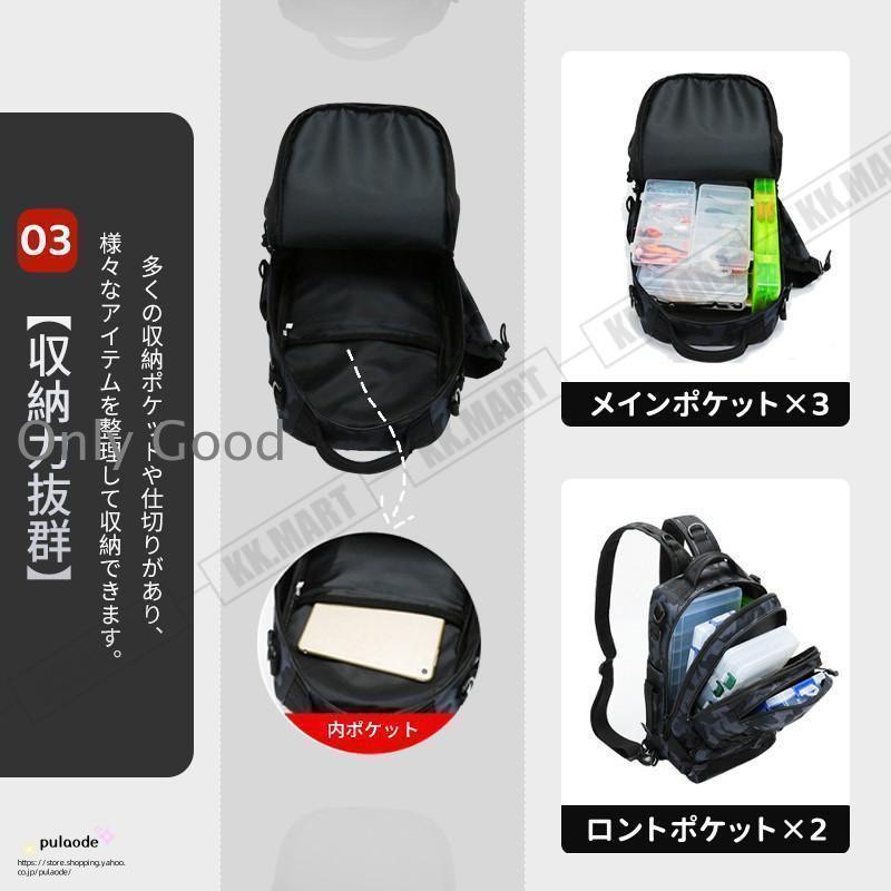 多機能 フィッシングバッグ リュック フィッシングバッグ リュック 大容量 防水 釣り 釣りバッグ バックパック 迷彩 カモフラージュ 5way 防水 タックルバッグ | ブランド登録なし | 12