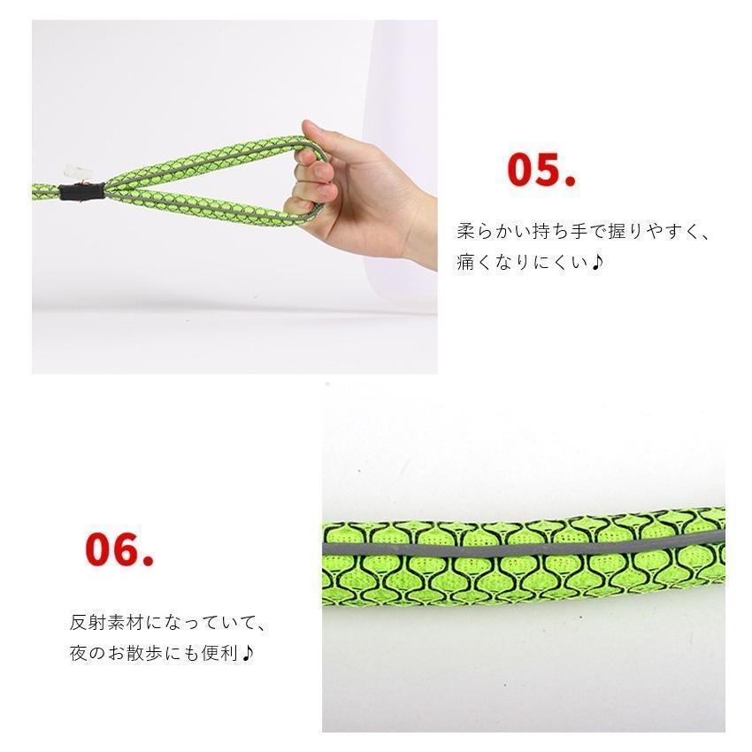 首輪 リード 散歩紐 2点セット 小型犬 大型犬 ペットグッズ ペット用品 プラバックル 反射材 ソフト やわらか 総柄 ウェーブ ブラック オレンジ | ブランド登録なし | 08