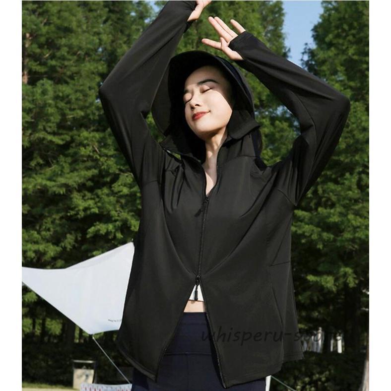 UVカット率100％ UVカットパーカー ダブルファスナー UVパーカー レディース ラッシュガード 冷感 夏 薄手 接触冷感 ラ | ブランド登録なし | 18