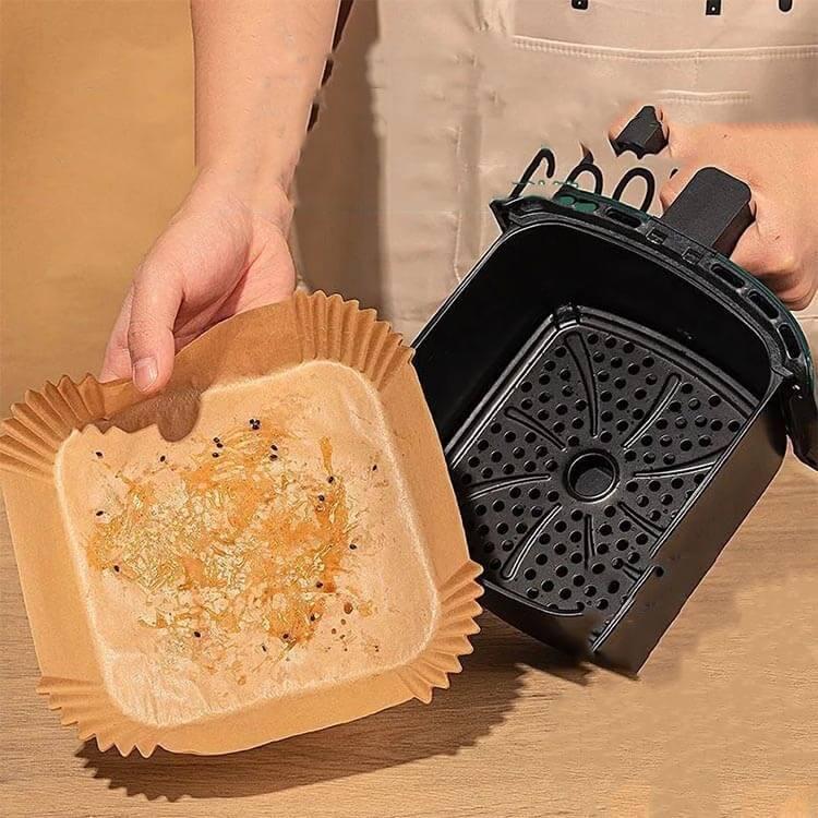 エアフライヤー用紙 300枚入り 3-5L適用 スクエア型 エアフライヤー専用紙 クッキングシート 天ぷら敷紙 油紙 防水 耐油 230℃耐熱 揚げ物 | ブランド登録なし | 01