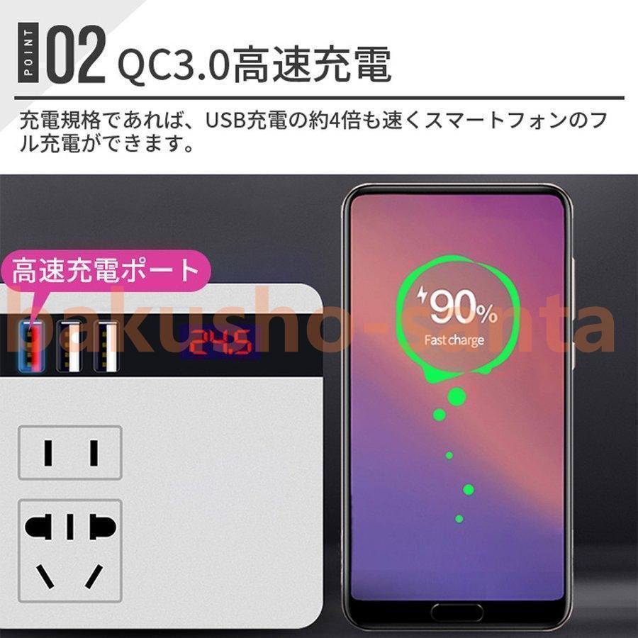 インバーター 12V 24V AC110V変換 USB 車載用 シガーソケット コンセント 充電 直流交流変換装置 急速充電 車載充電器 車中泊グッズ | ブランド登録なし | 06