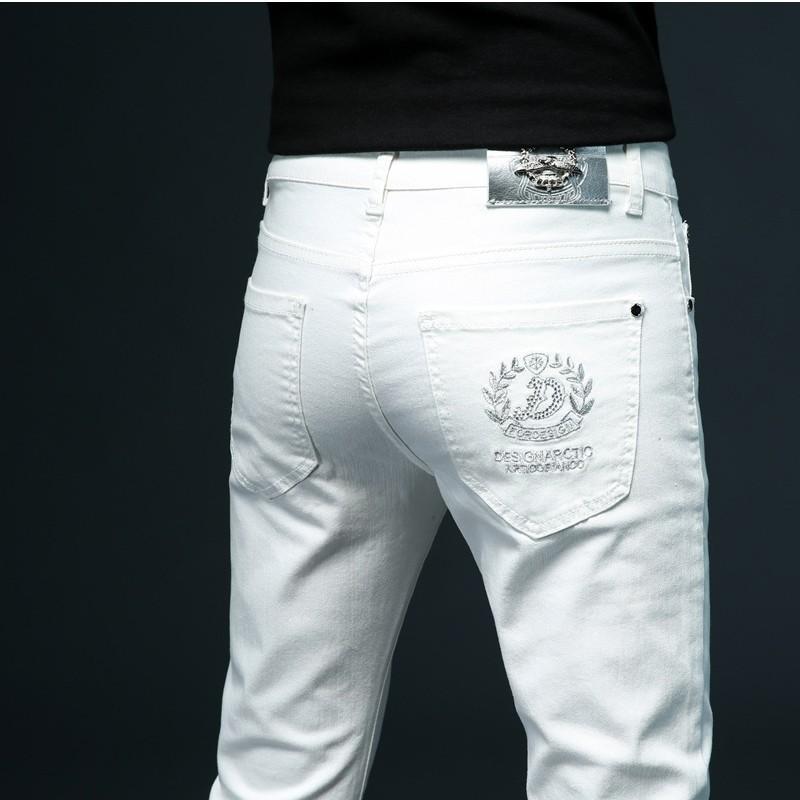 ストレッチパンツ ジーンズ メンズ デニム メンズパンツ ストレッチ ビジネス ホワイト 白 ズボン 爽やか 春 夏 スキニーパンツ ジーパン | ブランド登録なし | 19