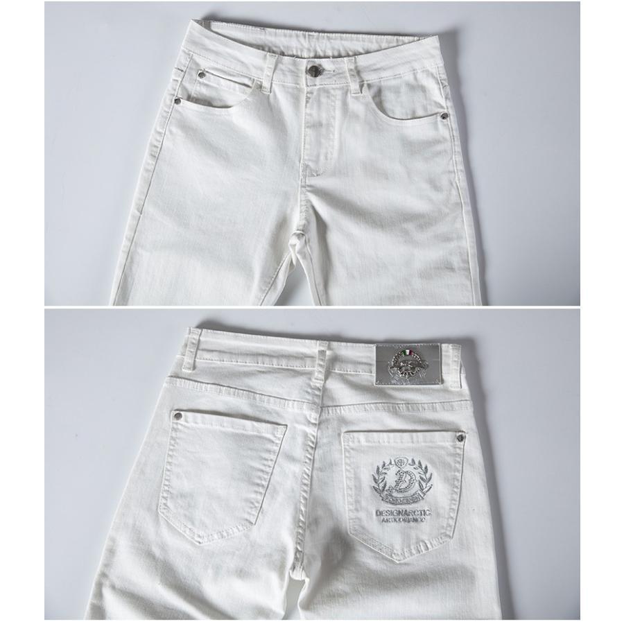 ストレッチパンツ ジーンズ メンズ デニム メンズパンツ ストレッチ ビジネス ホワイト 白 ズボン 爽やか 春 夏 スキニーパンツ ジーパン | ブランド登録なし | 20