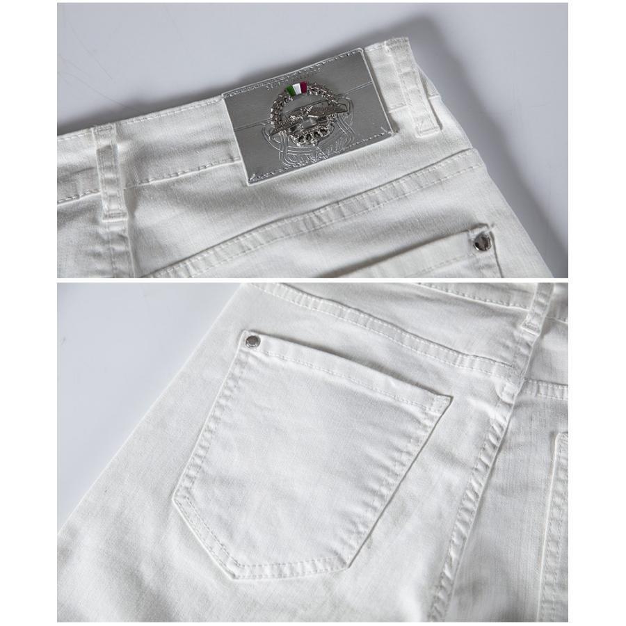 ストレッチパンツ ジーンズ メンズ デニム メンズパンツ ストレッチ ビジネス ホワイト 白 ズボン 爽やか 春 夏 スキニーパンツ ジーパン | ブランド登録なし | 21