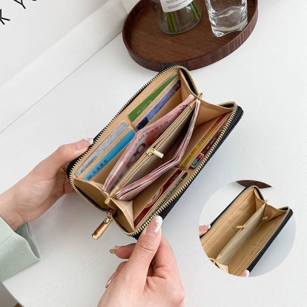 長財布 レディース 財布 合皮 小銭入れ 柔らかい カード入れ ロングウォレット 多機能 大容量 無地 きれいめ シンプル プレゼント 軽量 | ブランド登録なし | 07