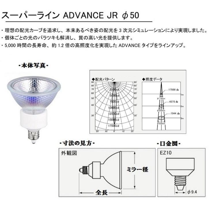 ウシオ スーパーライン ADVANCE JR12V50WLN/KUV/EZ-H 10個入