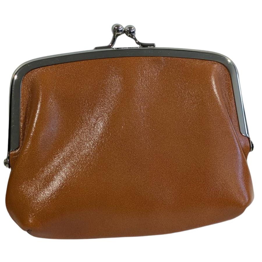希少】Ain Soph ガマ口 長財布 グレー ロゴ 人気 本革 未使用品