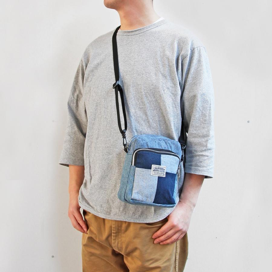 《CALIFORNIA HAVE A NICE TIME !》カリフォルニアハブアナイスタイム DOUBLE POCKET MINI SHOULDER (AHB-033) デニム  ショルダーバッグ メンズ  ブランド | CALIFORNIA HAVE A NICE TIME ! | 01