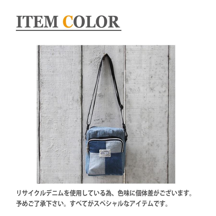《CALIFORNIA HAVE A NICE TIME !》カリフォルニアハブアナイスタイム DOUBLE POCKET MINI SHOULDER (AHB-033) デニム  ショルダーバッグ メンズ  ブランド | CALIFORNIA HAVE A NICE TIME ! | 02