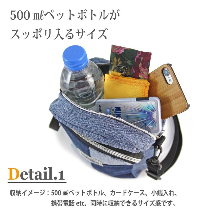 《CALIFORNIA HAVE A NICE TIME !》カリフォルニアハブアナイスタイム DOUBLE POCKET MINI SHOULDER (AHB-033) デニム  ショルダーバッグ メンズ  ブランド | CALIFORNIA HAVE A NICE TIME ! | 03