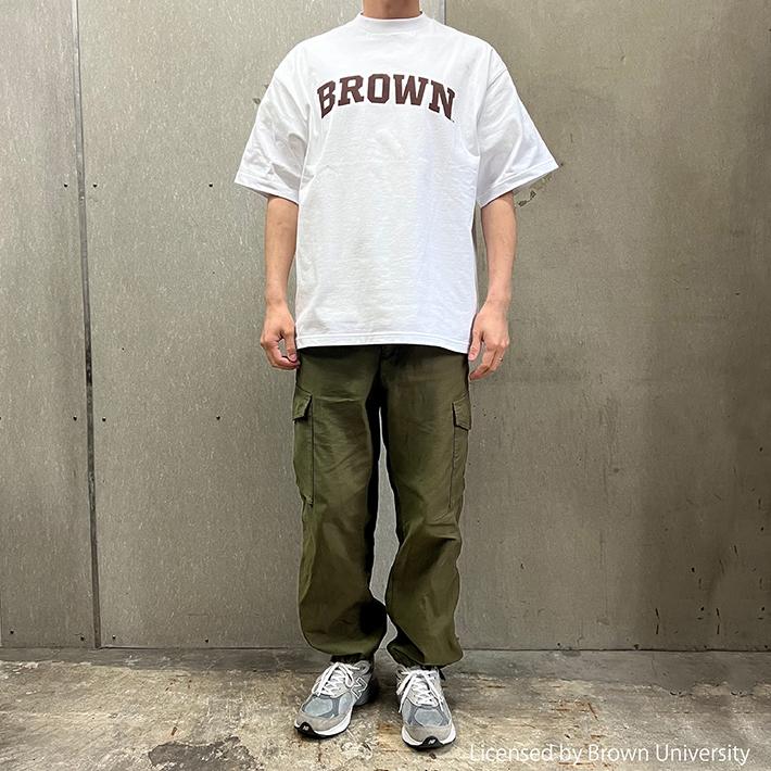 BROWN ブラウン Over-Sized College T-Shirt ビッグシルエット カレッジ Tシャツ 7.1oz ラギットT メンズ レディース カレッジ ロゴ アメカジ ブランド | UCLA | 01