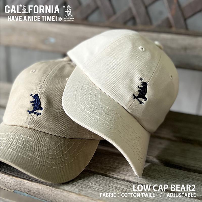 CALIFORNIA HAVE A NICE TIME! / カリフォルニアハブアナイスタイム LOW CAP BEAR2 (CA-2208) ローキャップ アメカジ ベアー レディース メンズ ブランド | 
