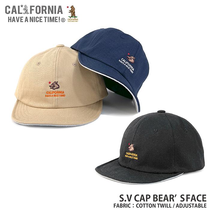 CALIFORNIA HAVE A NICE TIME! / カリフォルニアハブアナイスタイム S.V CAP BEAR's FACE (CA-2227) ショートバイザーキャップ  レディース メンズ ブランド | CALIFORNIA HAVE A NICE TIME !