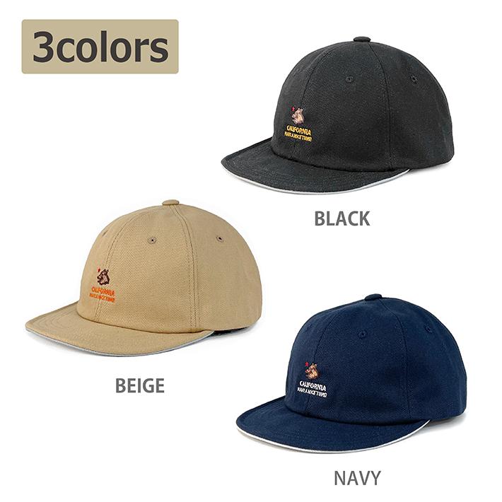CALIFORNIA HAVE A NICE TIME! / カリフォルニアハブアナイスタイム S.V CAP BEAR's FACE (CA-2227) ショートバイザーキャップ  レディース メンズ ブランド | CALIFORNIA HAVE A NICE TIME ! | 01