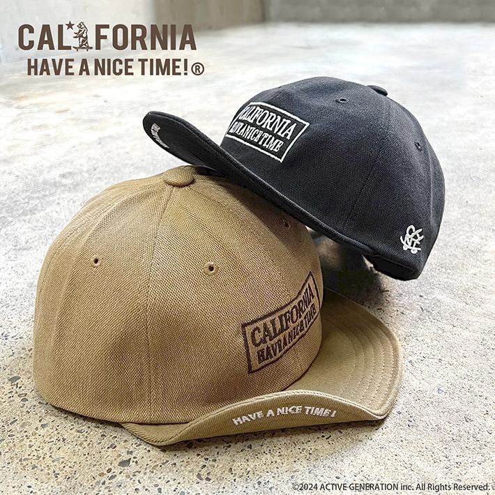 CALIFORNIA HAVE A NICE TIME! カリフォルニアハブアナイスタイム S.V CAP BOX LOGO ベースボールキャップ ツバ短 短いツバ レディース メンズ ブランド | CALIFORNIA HAVE A NICE TIME !
