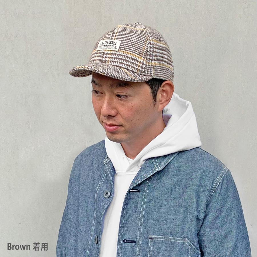 《CALIFORNIA HAVE A NICE TIME !》カリフォルニアハブアナイスタイムHOUNDSTOOTH S.V CAP(KKC-294) 千鳥格子 ウールチェック メンズ レディース ブランド |  | 02