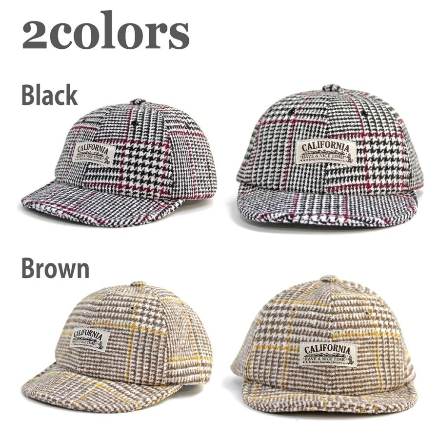 《CALIFORNIA HAVE A NICE TIME !》カリフォルニアハブアナイスタイムHOUNDSTOOTH S.V CAP(KKC-294) 千鳥格子 ウールチェック メンズ レディース ブランド |  | 03