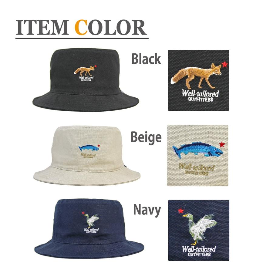 《Well-Tailored》ウェルテーラード BUCKET HAT ANIMAL (KKH-083) バケットハット アニマル キャンバス ブランド 動物 帽子 メンズ レディース |  | 04