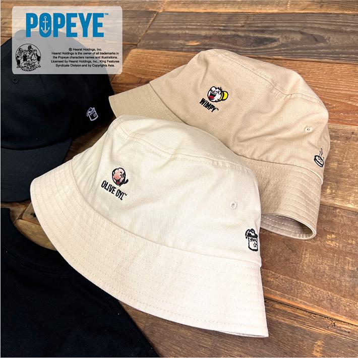 POPEYE / ポパイ DOWN BRIM BUCKET HAT (POP-001) ワンポイント