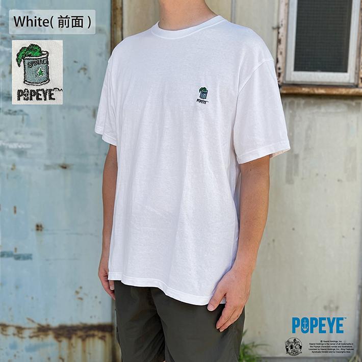 POPEYE / ポパイ Tシャツ (POP-003) ワンポイント 刺繍 プリント ほうれん草 缶詰 オリーブ OLIVE ウィンピー アメカジ レディース メンズ ブランド | POPEYE | 03