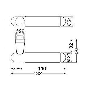 WB白熊印 シロクマ レバーハンドル ウッディー SL−63−R−GD