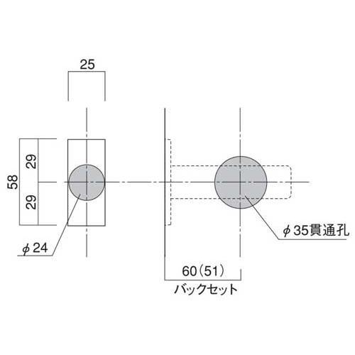 長沢製作所 古代 サムラッチ取替錠 セパレート取替錠 標準扉厚３０〜４０mm ９２３０３４の画像