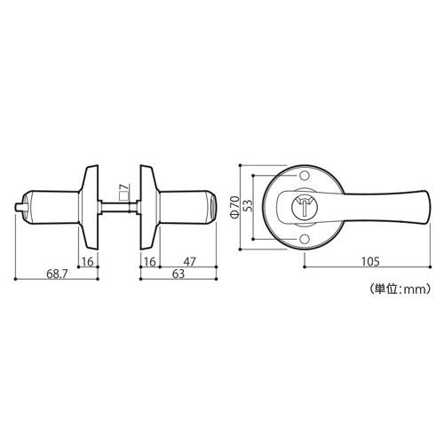 川口技研 取替ドアノブ 交換用レバーハンドル 取替用レバーハンドル