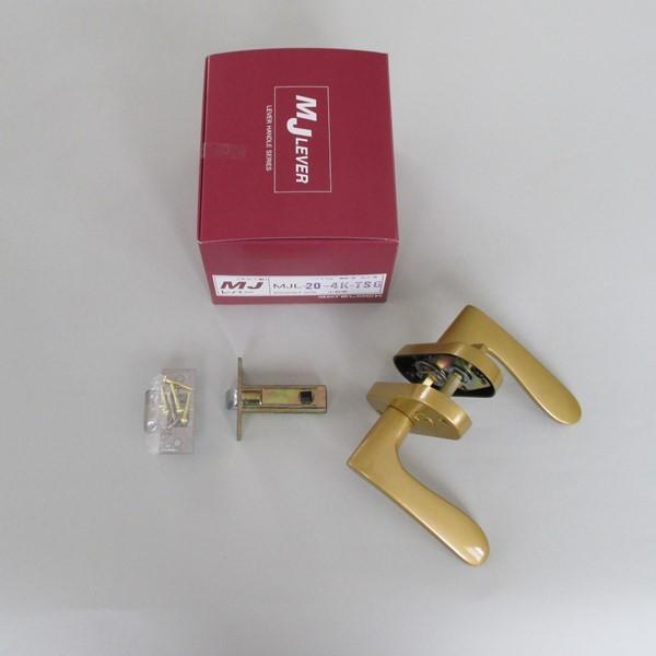 マツ六 ゲート GATE レバーハンドル MJレバー MJL−20−4K−TSG 表示錠 塗装ゴールド バックセット50mm・60mm