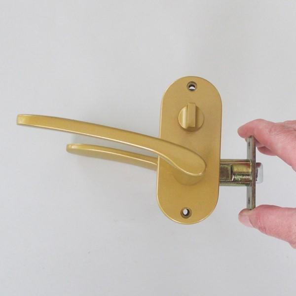 マツ六 ゲート GATE レバーハンドル MJレバー MJL−20−4K−TSG 表示錠 塗装ゴールド バックセット50mm・60mm