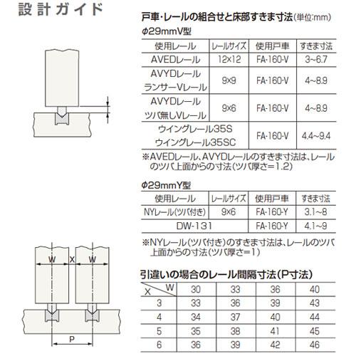 アトムリビンテック ATOM FA−160調整戸車 29mm アトムリビンテック ATOM FA−160調整戸車 29mm