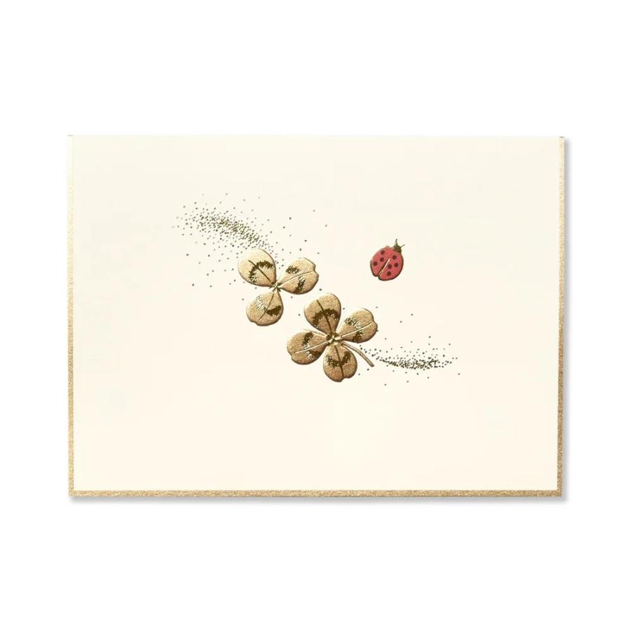 G.C.PRESS　カード　多目的　テントウムシ　004-19｜バースデーカード クローバー ラッキーシンボル ラッキーモチーフ | 