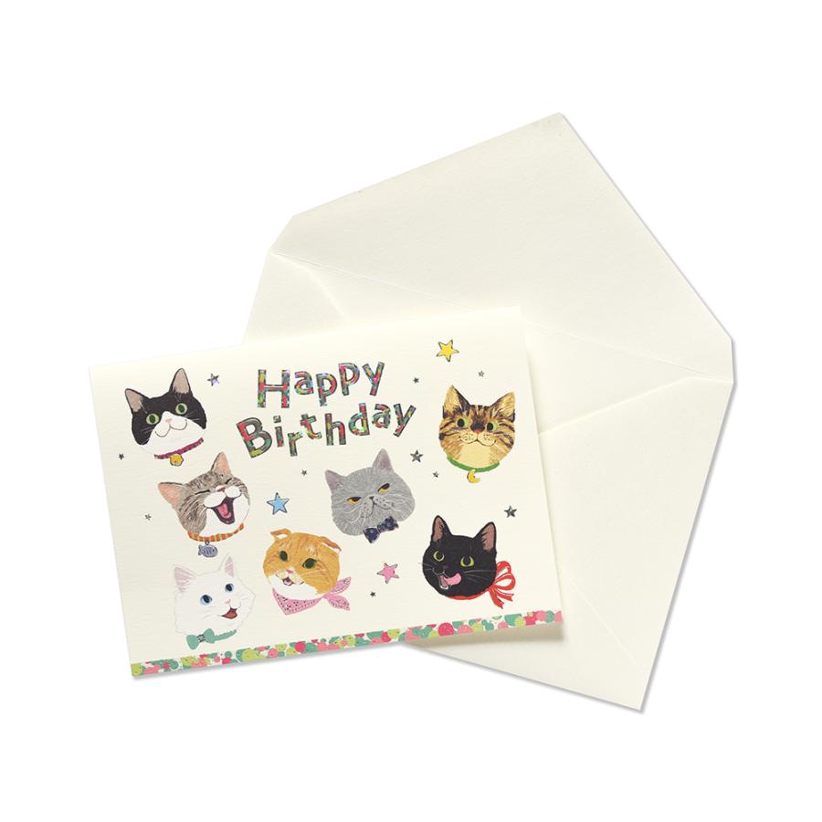 G.C.PRESS　カード　BIRTH　ＮＥＫＯ　006-19｜文房具 バースデーカード 誕生日カード 猫 キャット |  | 01