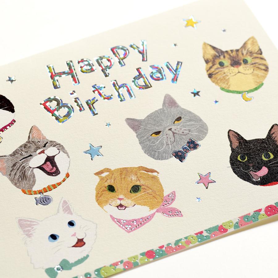 G.C.PRESS　カード　BIRTH　ＮＥＫＯ　006-19｜文房具 バースデーカード 誕生日カード 猫 キャット |  | 05