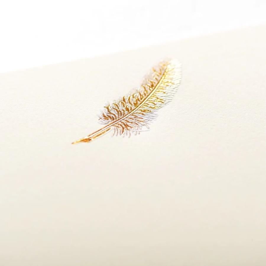 G.C.PRESS　付箋カード　羽根ペン　020-03｜文房具 ラッキーモチーフ シンプル ワンポイント ギフト 添え状 |  | 02