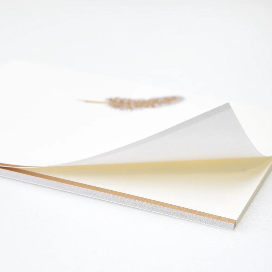 G.C.PRESS　付箋カード　羽根ペン　020-03｜文房具 ラッキーモチーフ シンプル ワンポイント ギフト 添え状 |  | 03