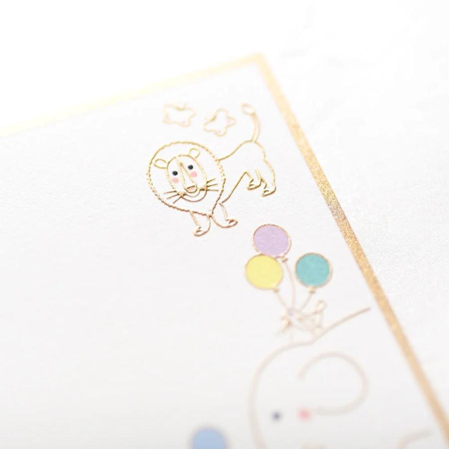 G.C.PRESS　付箋カード　どうぶつ　020-06｜文房具 ラッキーモチーフ シンプル ワンポイント ギフト 添え状 |  | 03