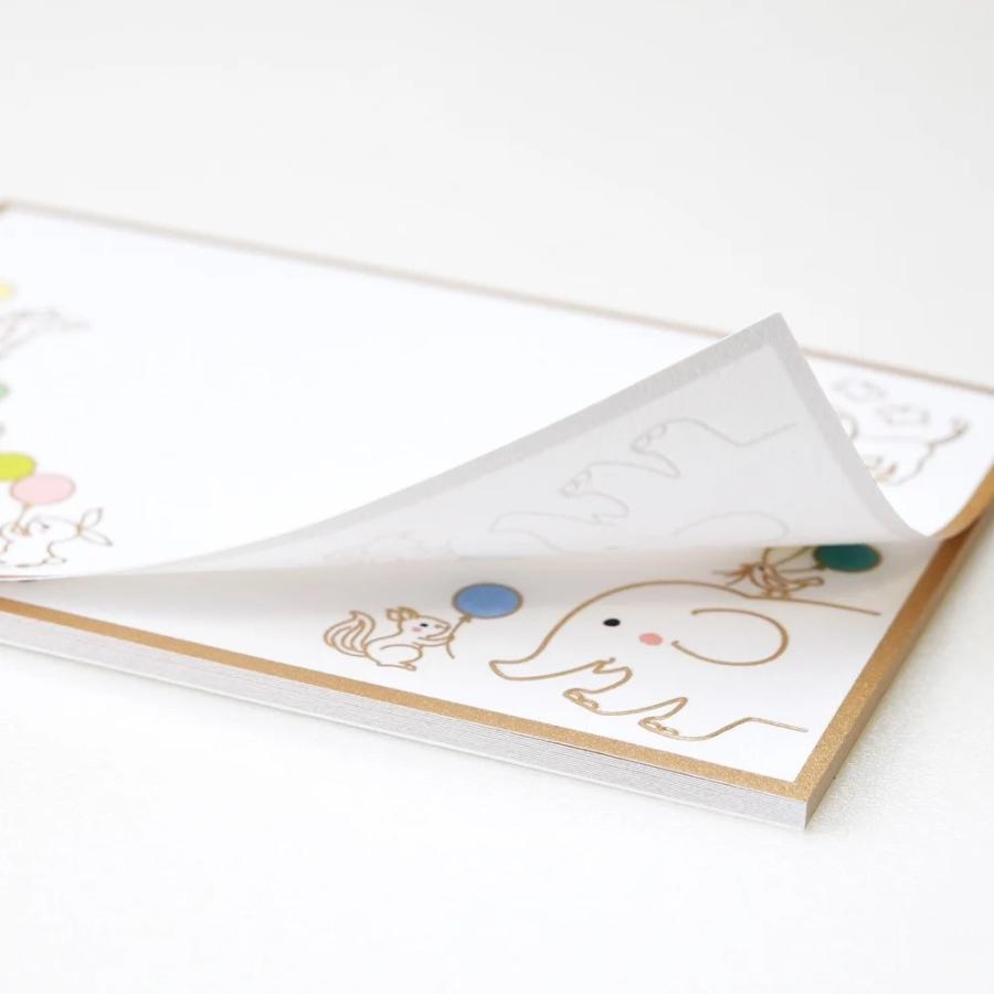 G.C.PRESS　付箋カード　どうぶつ　020-06｜文房具 ラッキーモチーフ シンプル ワンポイント ギフト 添え状 |  | 05