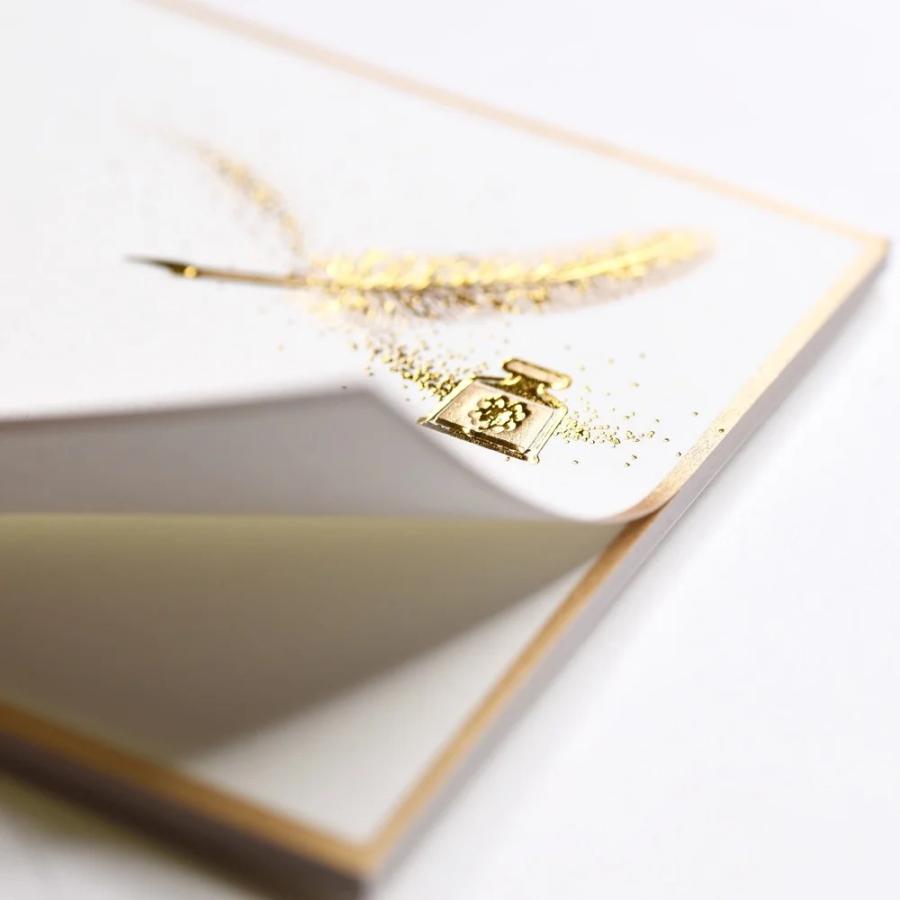 G.C.PRESS　付箋カード　羽根ペンとインク　020-13｜文房具 ラッキーモチーフ シンプル ワンポイント ギフト 添え状 |  | 03