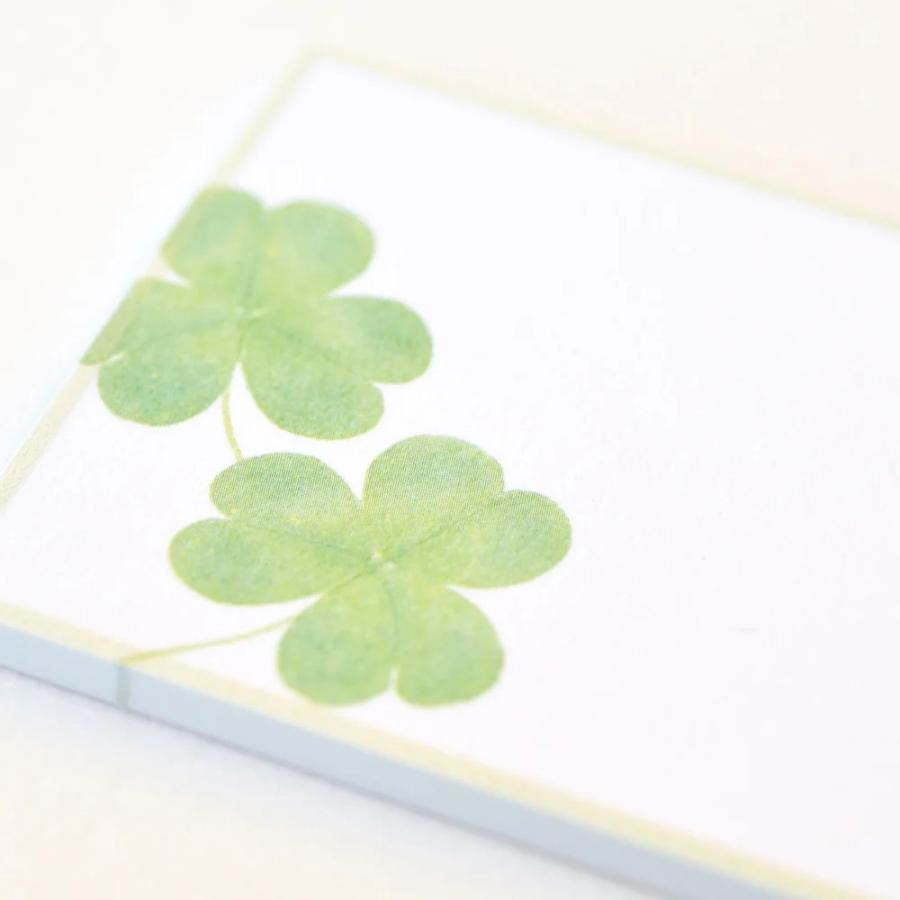G.C.PRESS　付箋　クローバーリーフ　021-00｜文房具 植物 かわいい 幸運 新録 グリーン 春 |  | 02