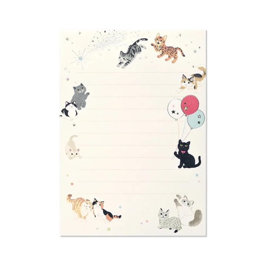 G.C.PRESS　ミニレターセット　マイ　キャット　031-52｜文房具 ねこ ネコ ペット 流星 カラフル ペールカラー |  | 01