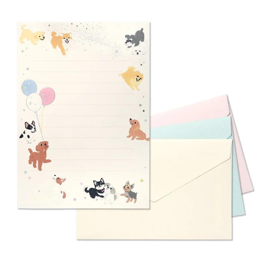 G.C.PRESS　ミニレターセット　マイ　ドッグ　031-53｜文房具 いぬ イヌ ペット 流星 カラフル ペールカラー | 