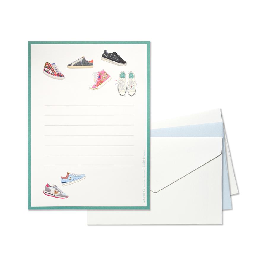 ミニレターセット　スニーカー　LIKE IT!　031-59｜文房具 趣味 運動 スポーツ スニーカー ギフト プレゼント 贈り物 | 