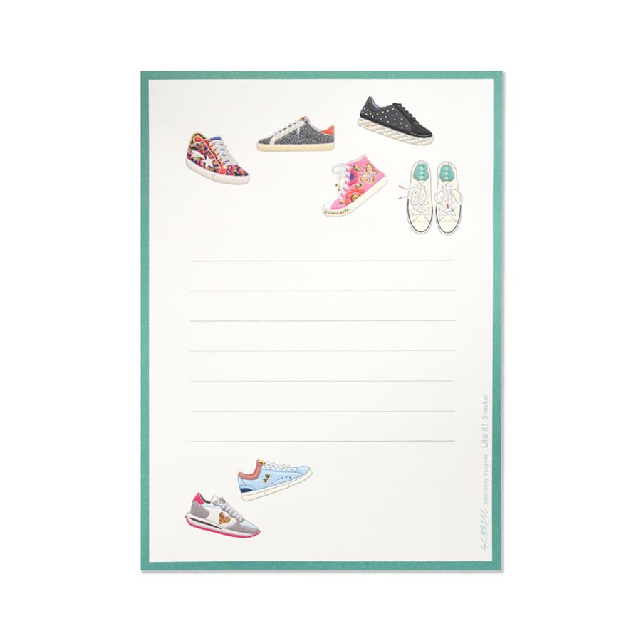 ミニレターセット　スニーカー　LIKE IT!　031-59｜文房具 趣味 運動 スポーツ スニーカー ギフト プレゼント 贈り物 |  | 01