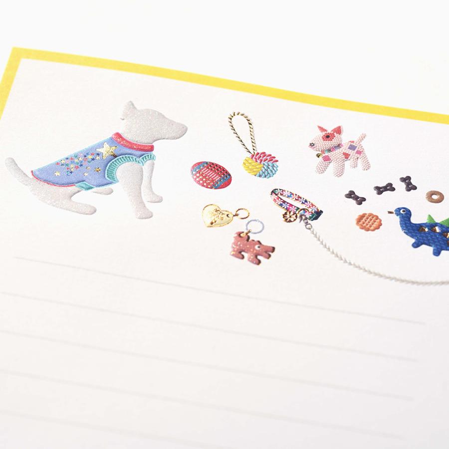 ミニレターセット　ウィズ　ドッグ　LIKE IT!　031-60｜文房具 趣味 ペット 犬 ギフト プレゼント 贈り物 |  | 06