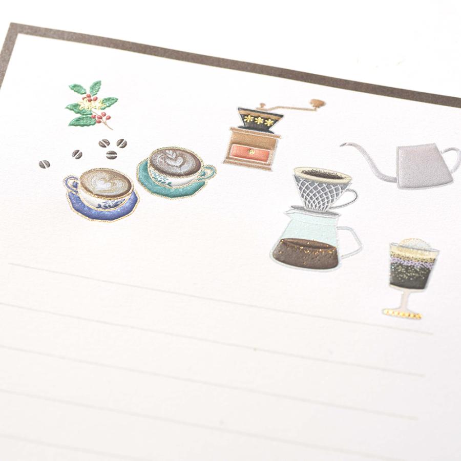 ミニレターセット　コーヒータイム　LIKE IT!　031-61｜文房具 趣味 コーヒーグッズ ギフト プレゼント 贈り物 |  | 06