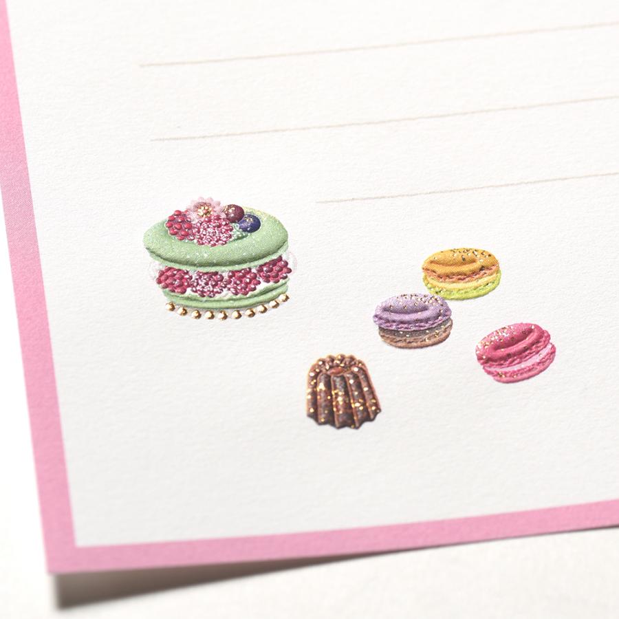 ミニレターセット　スイーツ　LIKE IT!　031-62｜文房具 趣味 お菓子 アフタヌーンティー ギフト プレゼント 贈り物 |  | 07